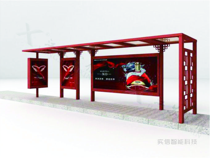 吐鲁番市产品选型参考：现代款式候车亭公交候车亭、城市候车亭产品外观图